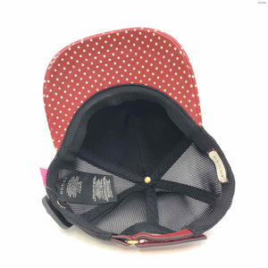 GUCCI Red/Black Gold Leather Stars Cap LARGE  (L) Hat