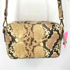 MADEWELL Cream Pink Pre Loved Snake print Crossbody Purse