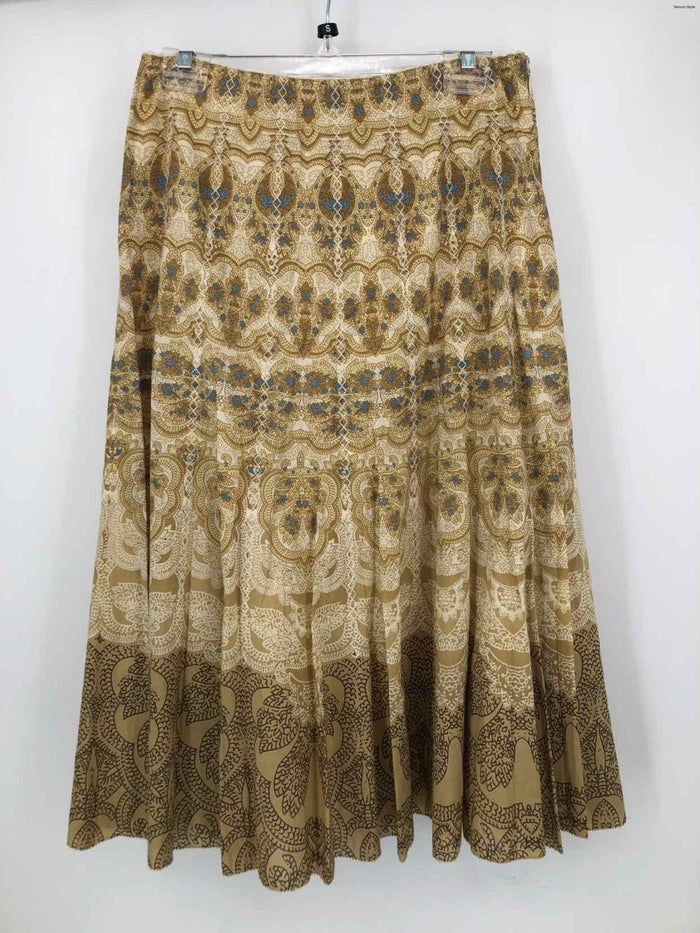 ELIE TAHARI Yellow White Multi Print Size SMALL (S) Skirt