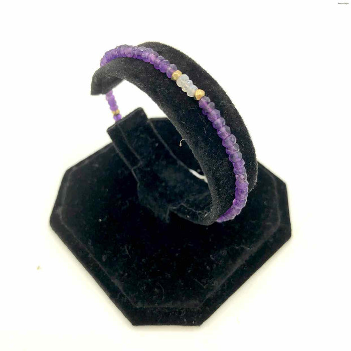 Gold Filled Amethyst Beaded GF-Bracelet