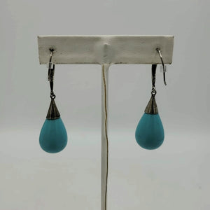 Blue Sterling Silver Drop ss Earrings