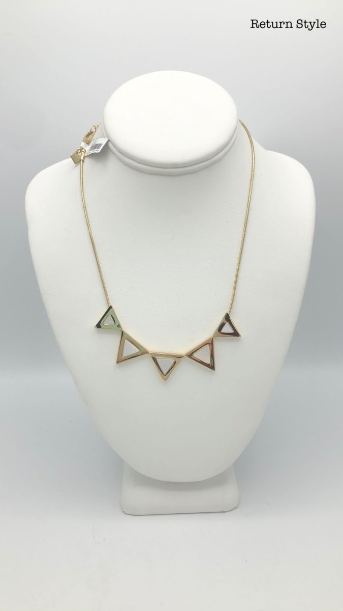 Goldtone White Necklace