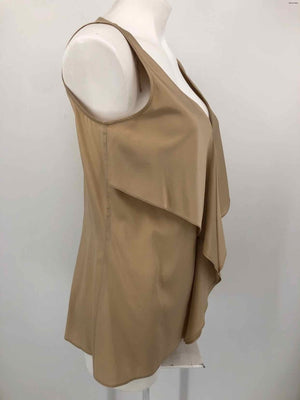 LAUREL Beige Ruffle Tank Size 36 Top - ReturnStyle