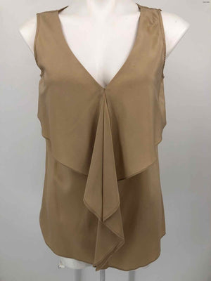 LAUREL Beige Ruffle Tank Size 36 Top - ReturnStyle