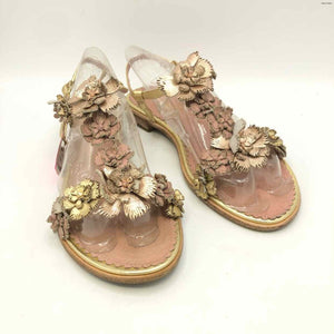 MISS ALBRIGHT Pink Gold Flowers Shoe Size 6 Shoes - ReturnStyle