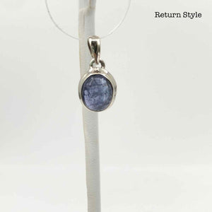 Purple Iolite ss Pendant - ReturnStyle