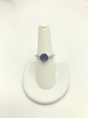 Purple Silvertone Faceted SWAROVSKI Ring Sz 8 - ReturnStyle