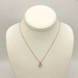 Rose Gold Clear Clover ss Necklace - ReturnStyle