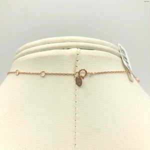 Rose Gold Clear Sterling Silver 14" ss Necklace - ReturnStyle