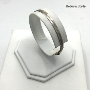 Silver Herringbone ss Bracelet - ReturnStyle