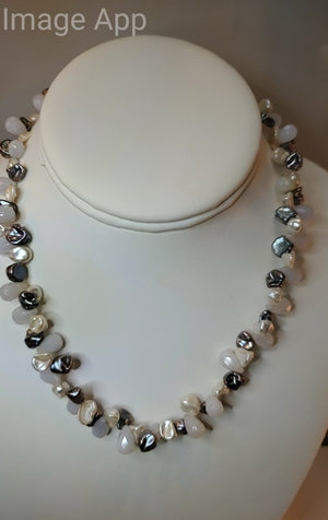 Sterling Chalcedony Beaded SS Pearl Neck - ReturnStyle