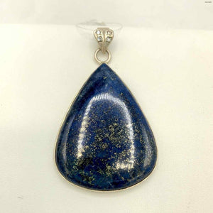 Sterling Silver Blue Lapis Teardrop SS Lapis Pendant - ReturnStyle