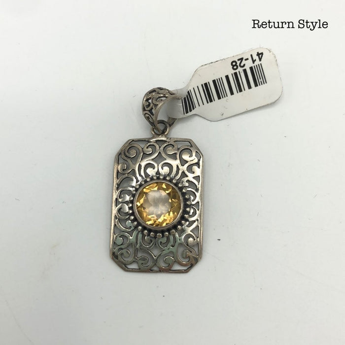 Sterling Silver Citrine New Pend SS Citrine