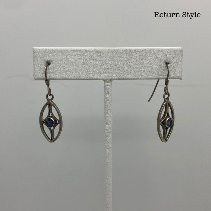 Sterling Silver Iolite ss Earrings