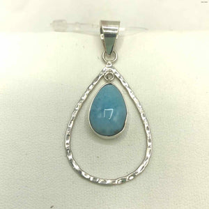 Sterling Silver Larimar ss Pendant - ReturnStyle