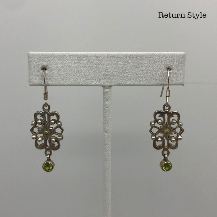 Sterling Silver Peridot SS Peridot Ear