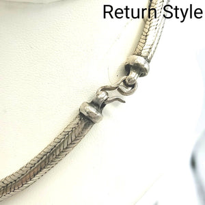 Sterling Silver Woven ss Necklace - ReturnStyle