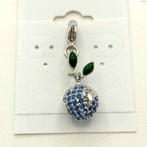 SWAROVSKI Blue Silvertone Crystal Earth Charm - ReturnStyle