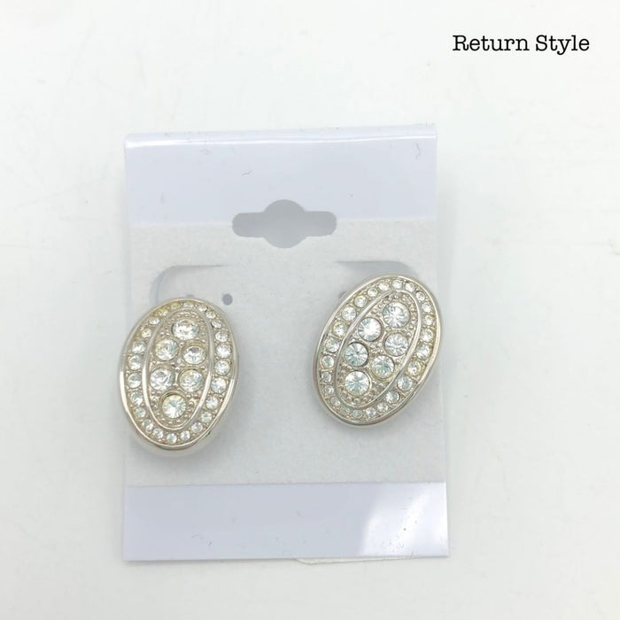 SWAROVSKI Clear Silvertone Earrings