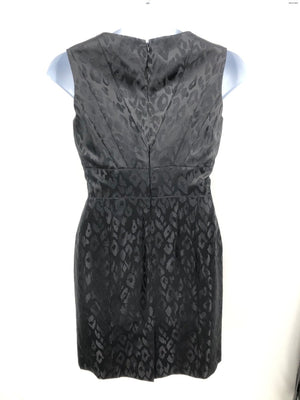 TAHARI Black Leopard Sleeveless Size 8 (M) Dress - ReturnStyle